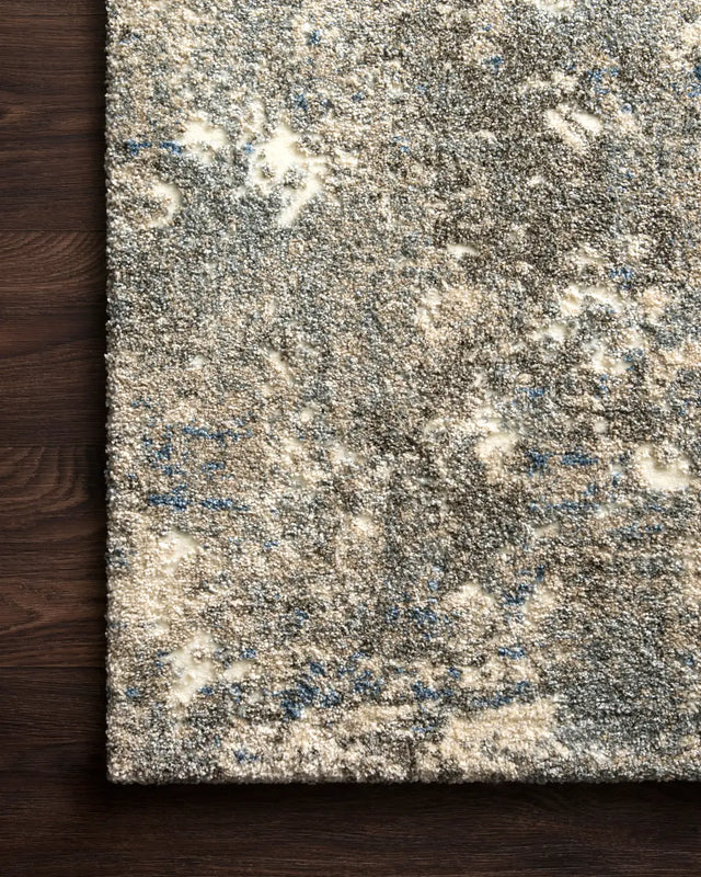 Loloi Landscape Lan-04 Slate Rugs - corner on wood