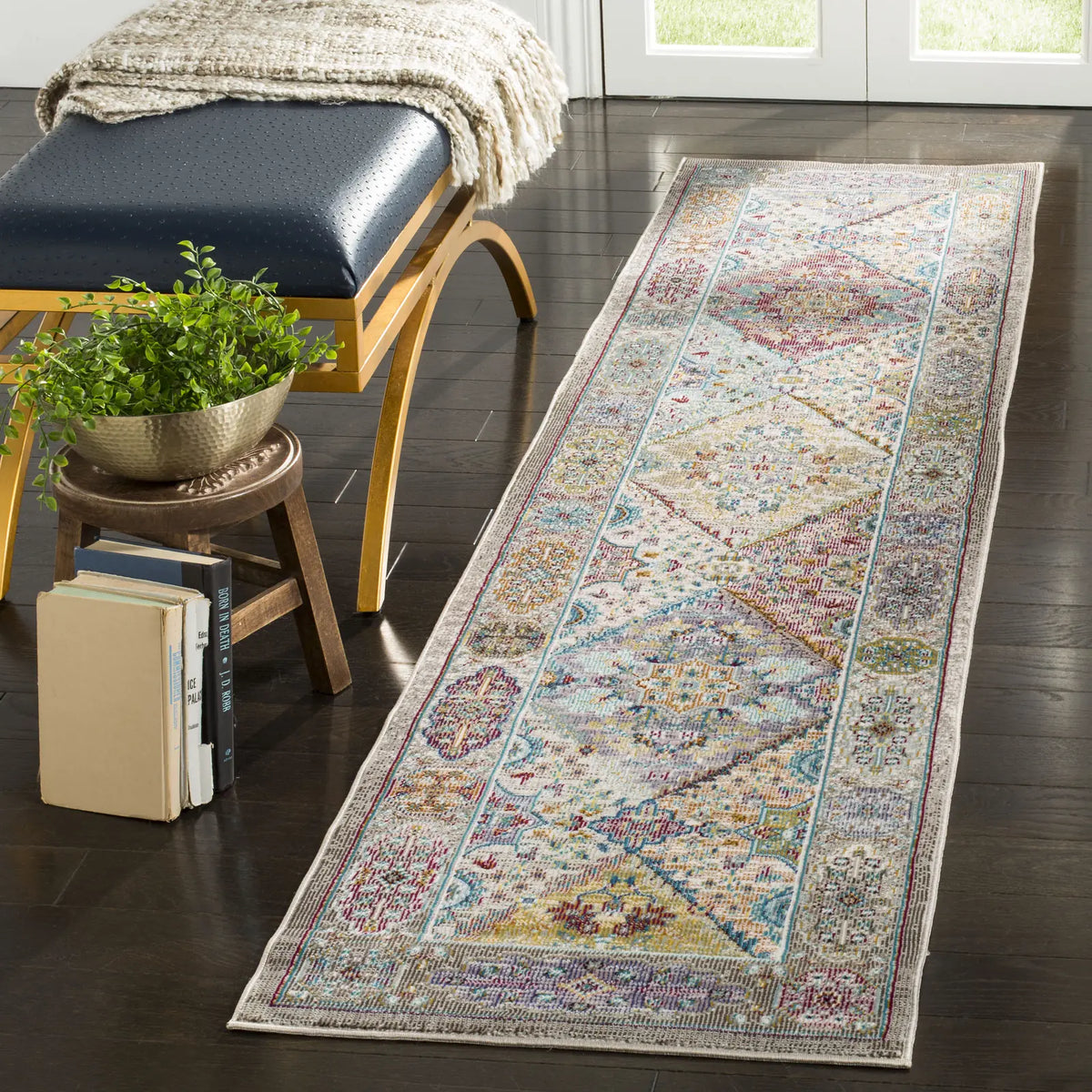 Safavieh Aria 2'-0" x 8'-0" Rug in Cream / Multi