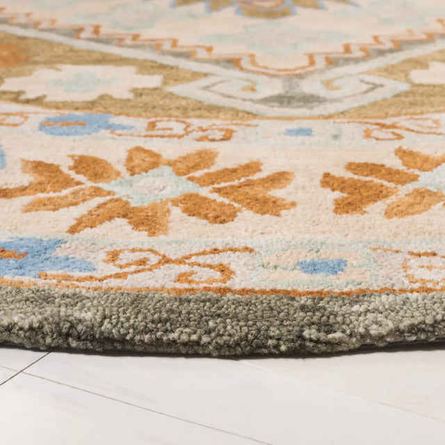 Safavieh Heritage 6'-0" x 6'-0" Rug in Ivory / Light Blue