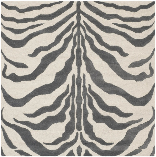 Safavieh Cambridge 6'-0" x 6'-0" Rug in Ivory / Dark Grey
