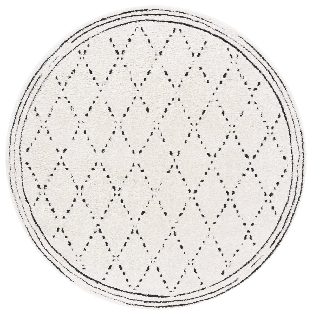 Safavieh Melody 6'-7" x 6'-7" Rug in Ivory / Black
