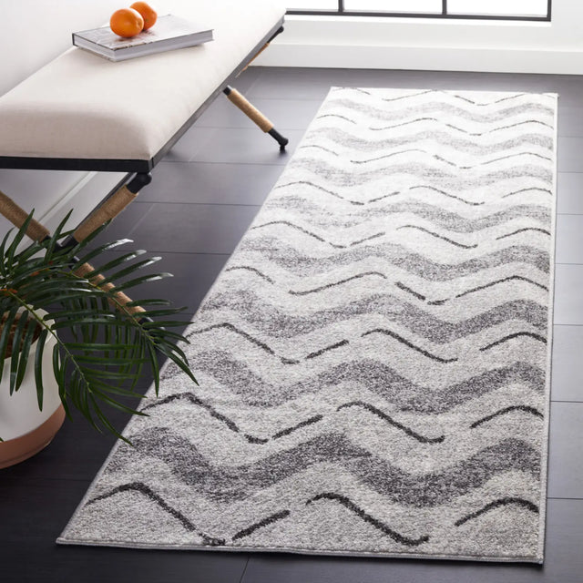 Safavieh Adirondack 2'-6" x 12'-0" Rug in Silver / Charcoal