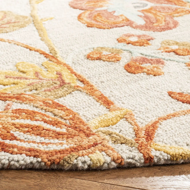 Safavieh Blossom 6'-0" x 6'-0" Rug in Grey / Red