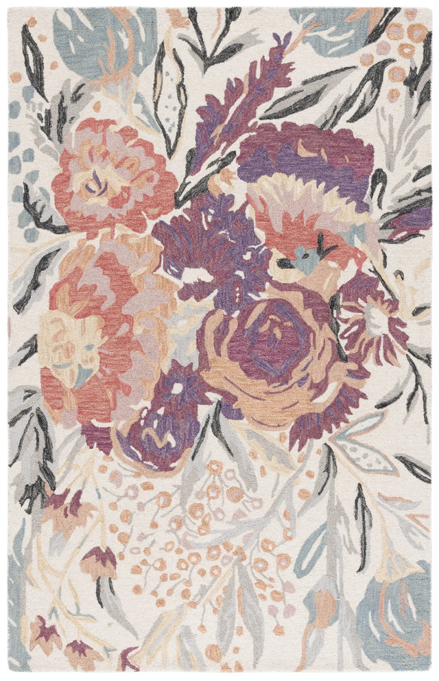 Safavieh Jardin 4'-0" x 6'-0" Rug in Ivory / Pink