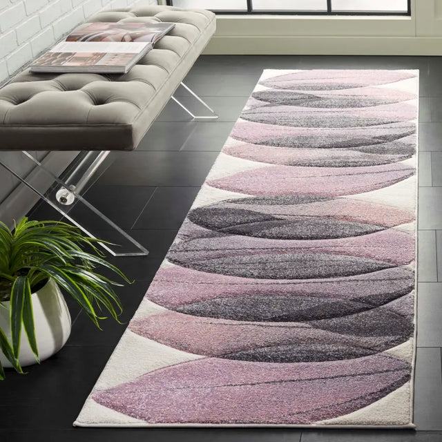 Safavieh Hollywood 2'-3" x 8'-0" Rug in Ivory / Purple