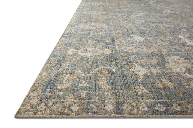 Chris Loves Julia x Loloi Rosemarie ROE-03 Sand / Lagoon Rug - rug corner