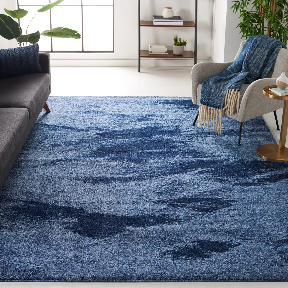 Safavieh Retro 10'-0" x 14'-0" Rug in Light Blue / Blue