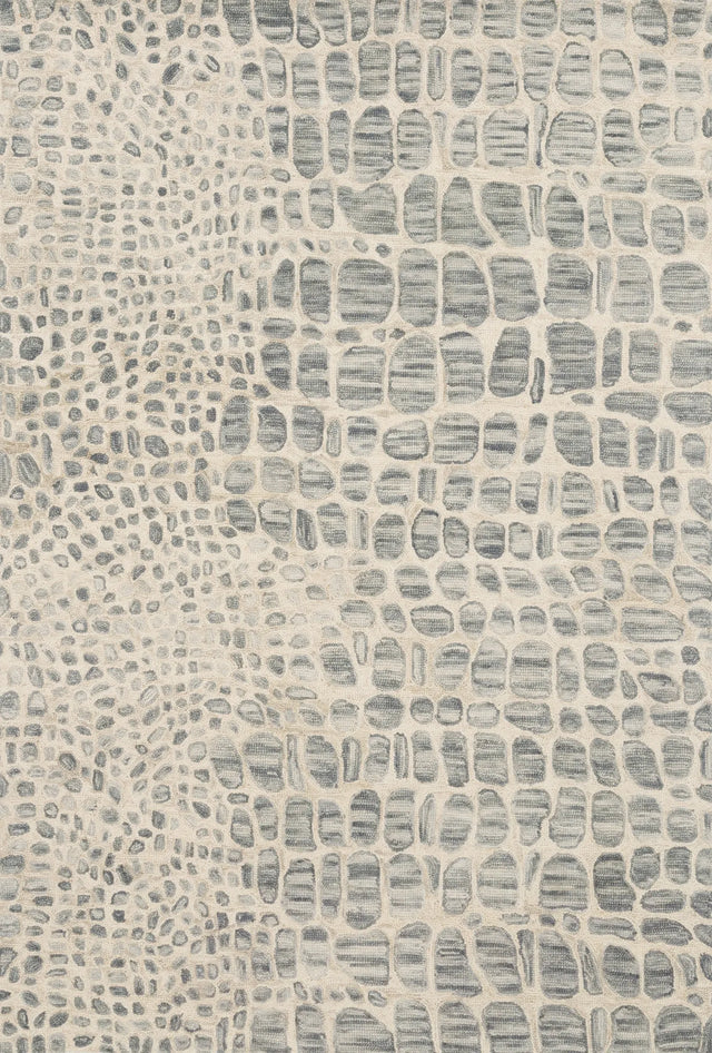 Loloi Masai Mas-03 Silver Grey / Ivory Rugs - main flat
