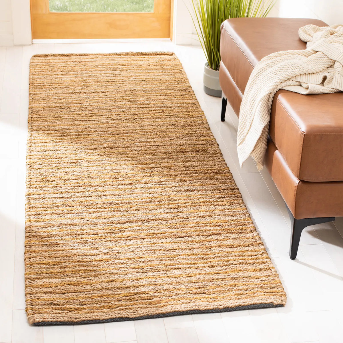Safavieh Organic 2'-6" x 12'-0" Rug in Natural