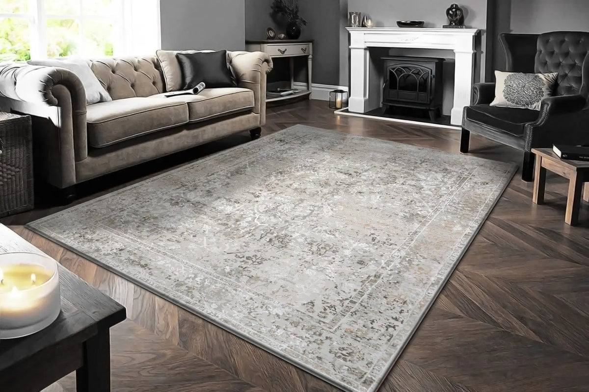 Dynamic Rugs Renaissance 3150 Ivory/Grey/Rust Rug - Room