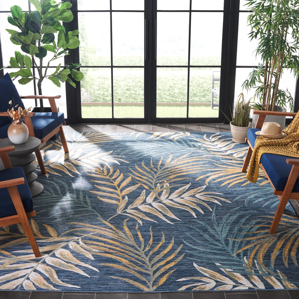 Safavieh Sunrise 8'-0" x 10'-0" Rug in Ivory / Blue Gold