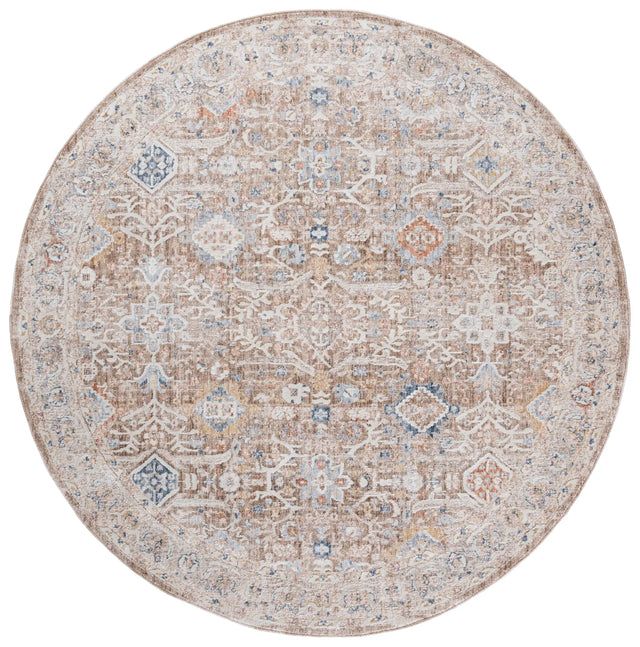 Safavieh Scarlett 400 6'-7" x 6'-7" Rug in Brown / Ivory