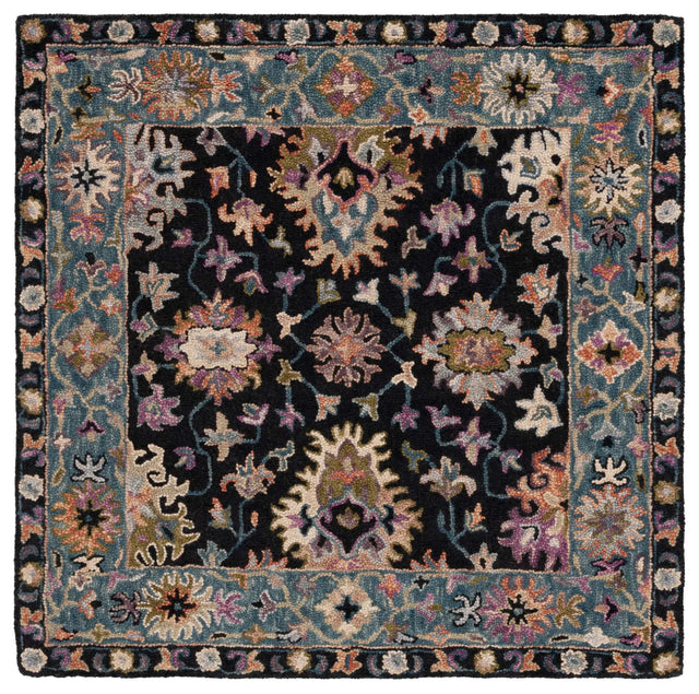 Safavieh Aspen 5'-0" x 5'-0" Rug in Black / Light Blue
