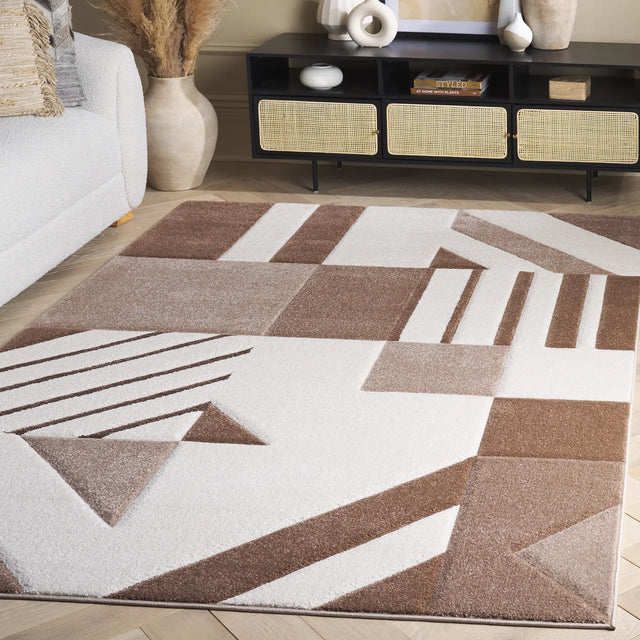 Safavieh Hollywood 4'-0" x 6'-0" Rug in Ivory / Brown