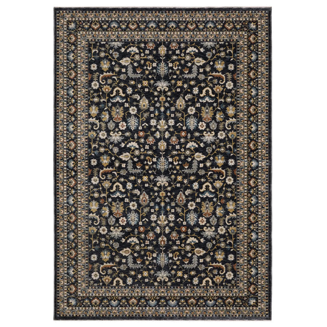 Oriental Weavers Sphinx ELIANA ELI04 Blue Border Rugs - main flat