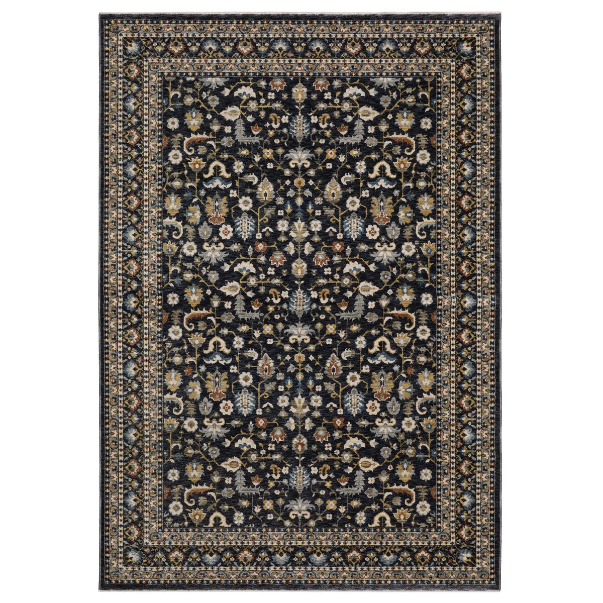 Oriental Weavers Sphinx ELIANA ELI04 Blue Border Rugs - main flat
