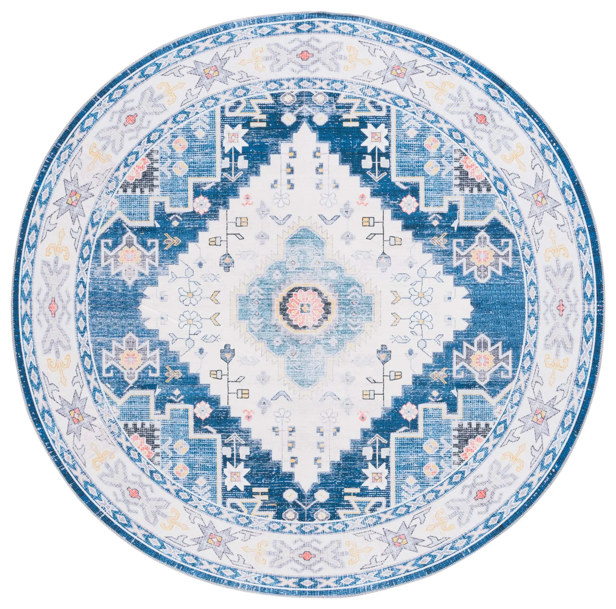 Safavieh Arizona 6'-0" x 6'-0" Rug in Navy / Ivory