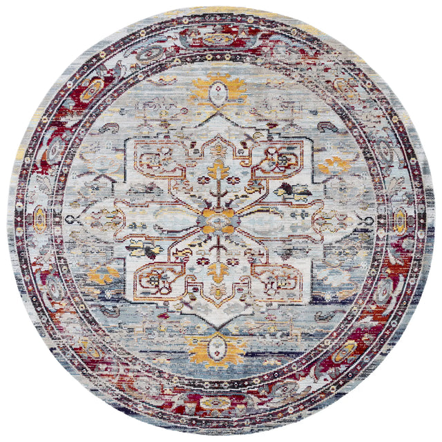 Safavieh Crystal 7'-0" x 7'-0" Rug in Light Blue / Red