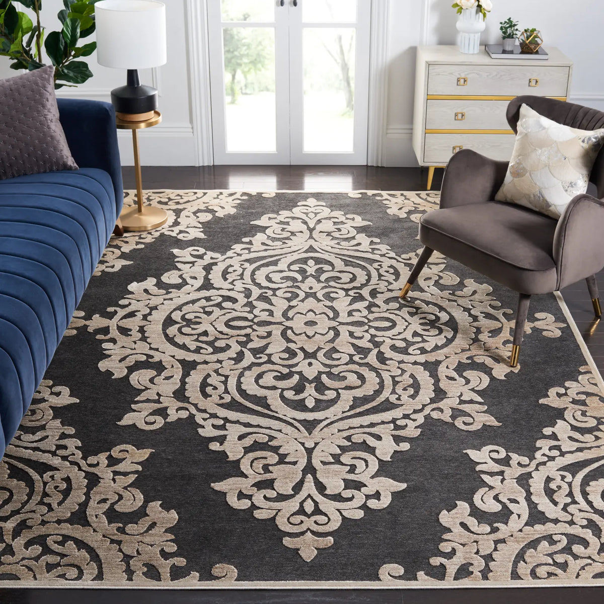 Safavieh Paradise 7'-6" x 10'-6" Rug in Stone / Anthracite