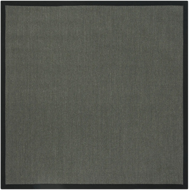 Safavieh Natural Fiber 6'-0" x 6'-0" Rug in Anthracite / Black