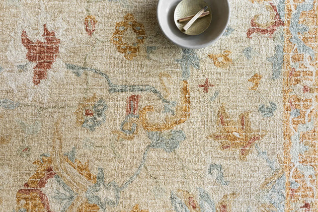 Loloi Julian Ji-03 Ivory / Multi Rugs - styled aerial 1