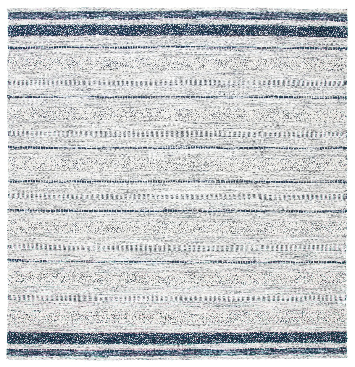 Safavieh Striped Kilim 7'-0" x 7'-0" Rug in Ivory / Navy