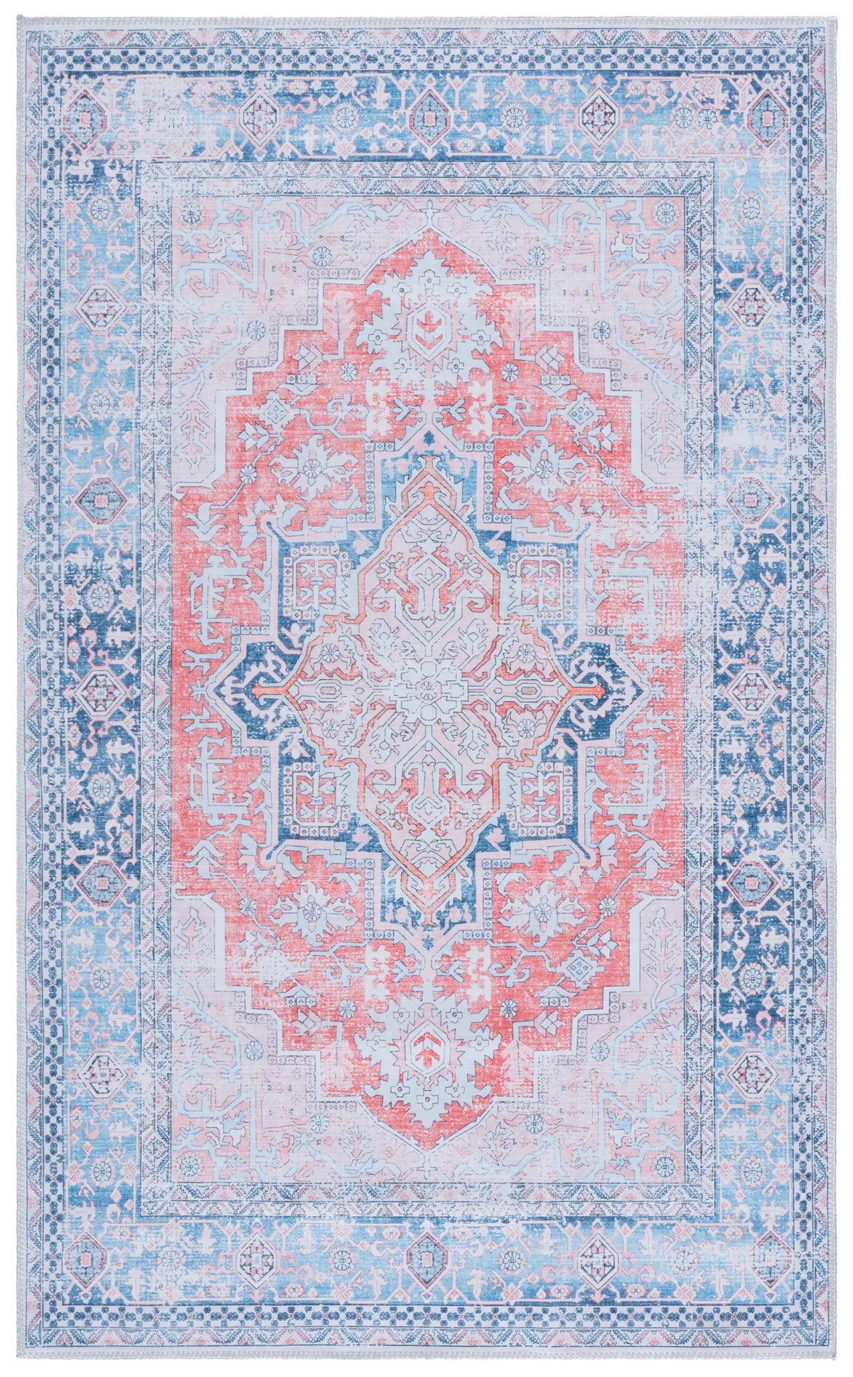 Safavieh Arizona 3'-0" x 5'-0" Rug in Rust / Navy
