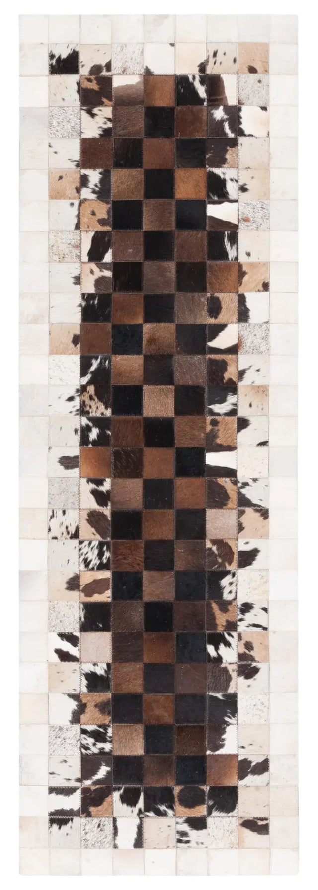 Safavieh Studio Leather 2'-3" x 7'-0" Rug in Ivory / Dark Brown