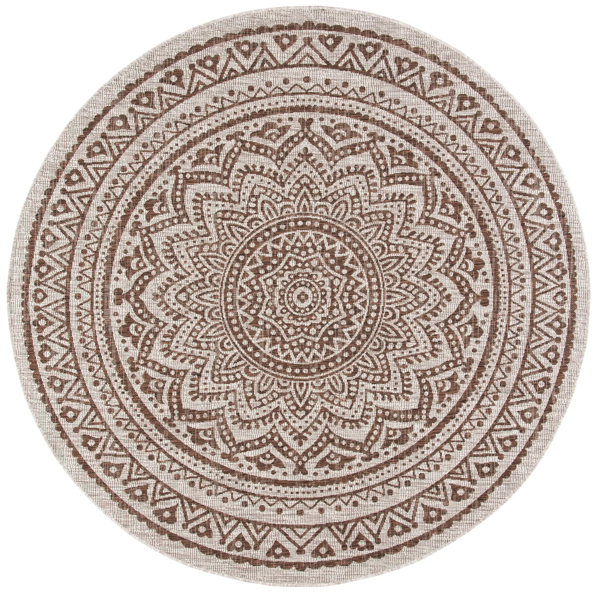 Safavieh Courtyard 5'-3" x 5'-3" Rug in Light Beige / Light Brown