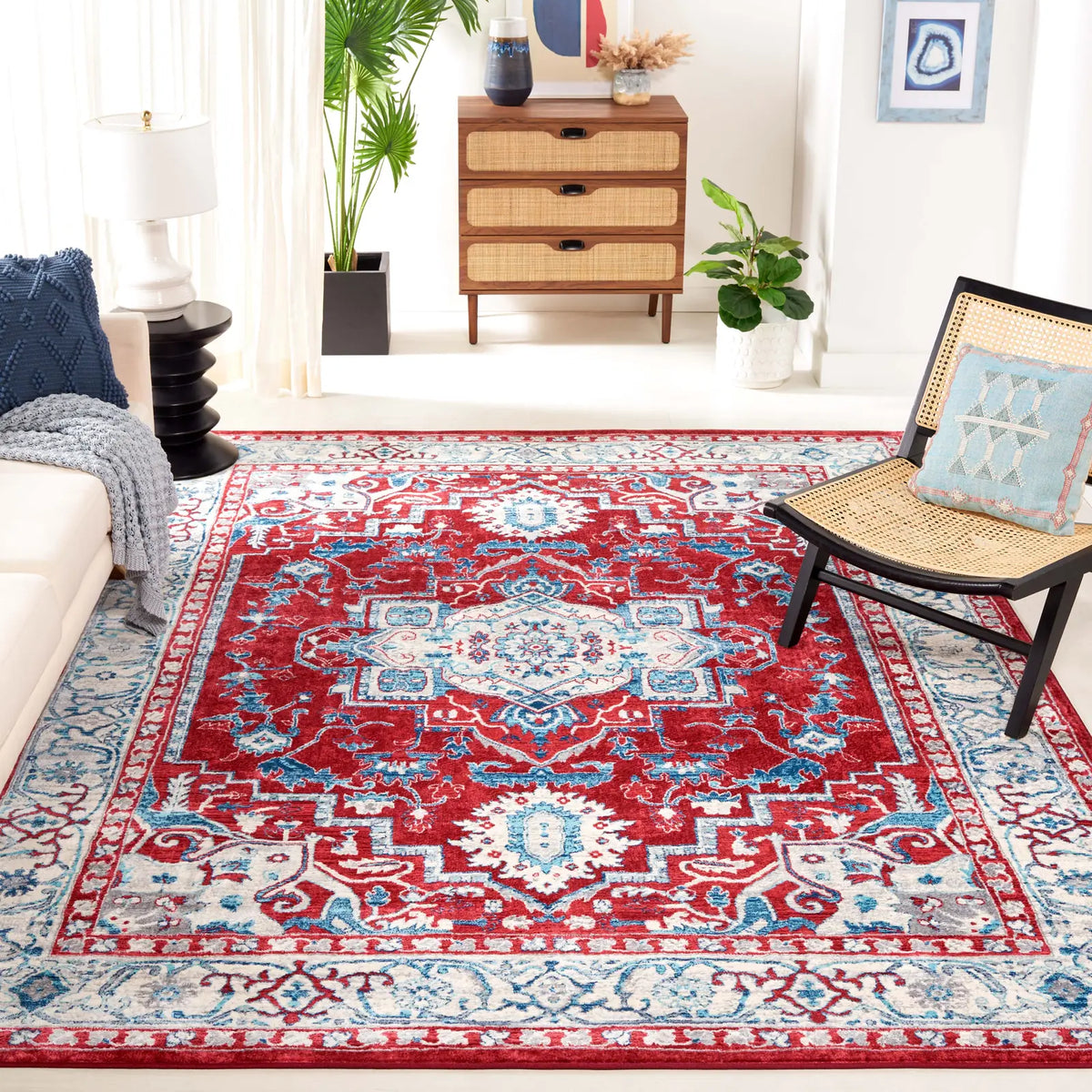 Safavieh Brentwood 10'-0" x 13'-0" Rug in Red / Beige