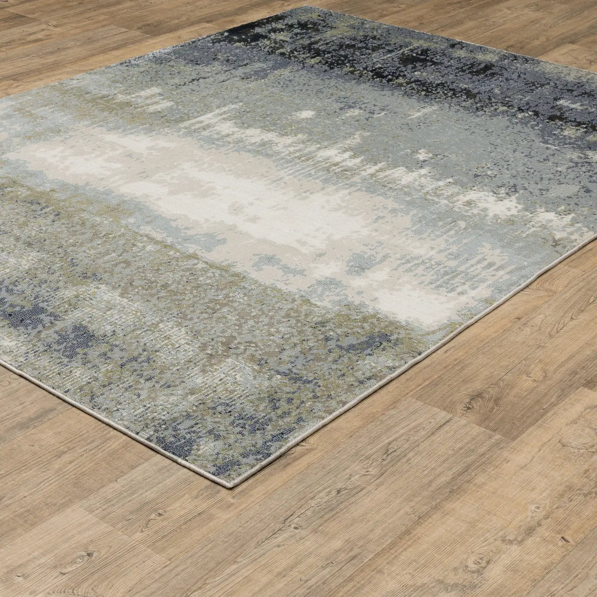Oriental Weavers Sphinx Caravan 5571H Blue/ Green Rugs - angle detail
