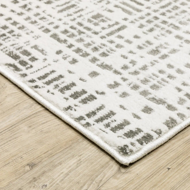 Oriental Weavers Montecito 5150W White/ Grey Rug - corner detail