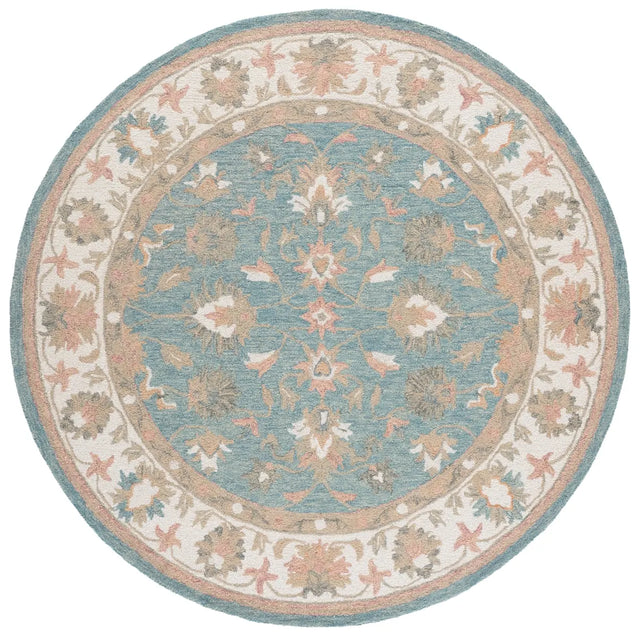 Safavieh Heritage 6'-0" x 6'-0" Rug in Light Blue / Ivory