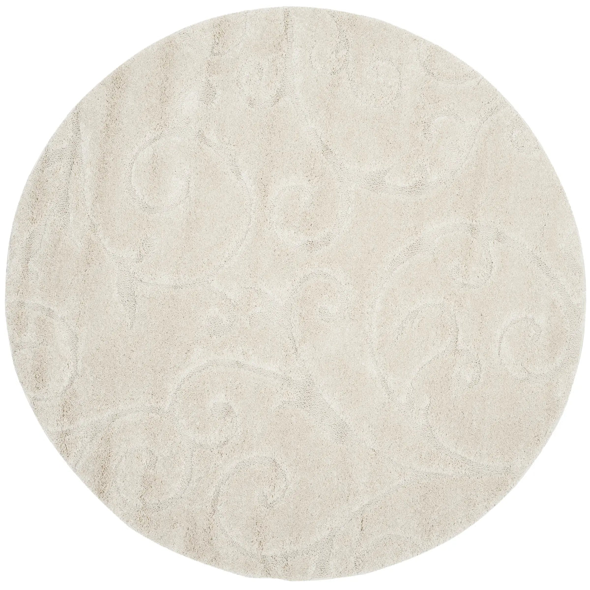 Safavieh Florida Shag 10'-0" x 10'-0" Rug in Creme / Creme