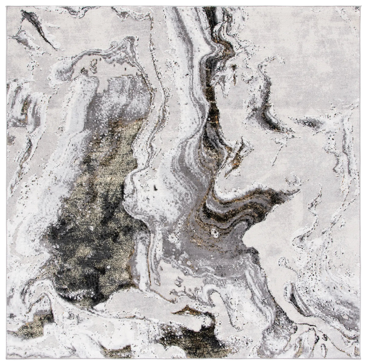 Safavieh Amelia 6'-7" x 6'-7" Rug in Grey / Gold