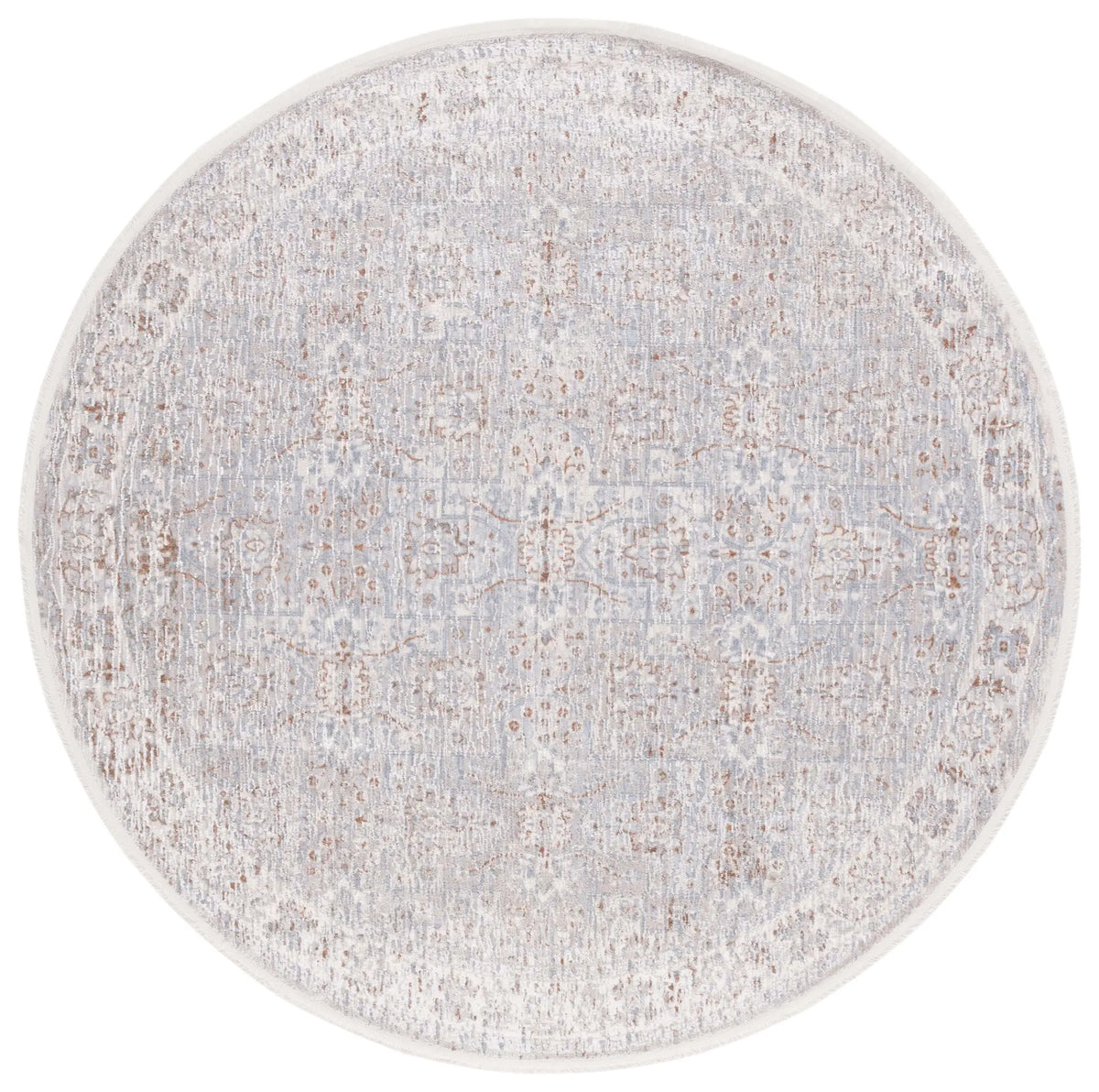 Safavieh Marmara 6'-7" x 6'-7" Rug in Beige / Blue Rust