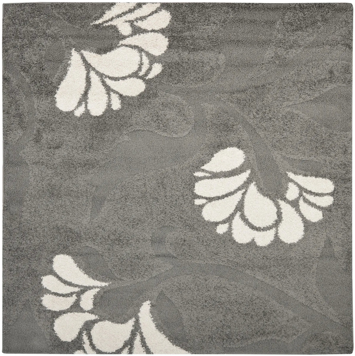 Safavieh Florida Shag 6'-7" x 6'-7" Rug in Grey / Beige