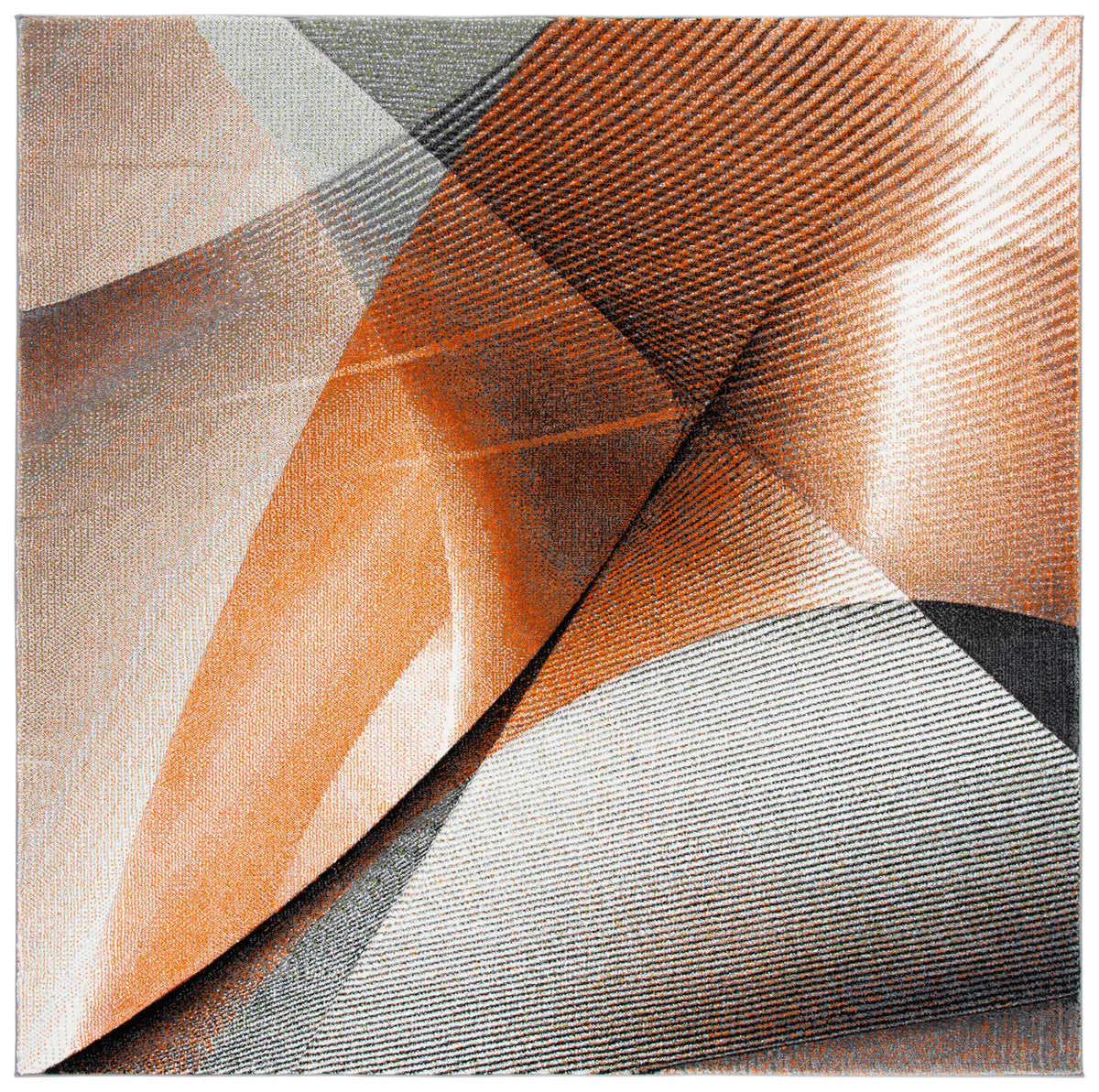 Safavieh Hollywood 6'-7" x 6'-7" Rug in Grey / Orange