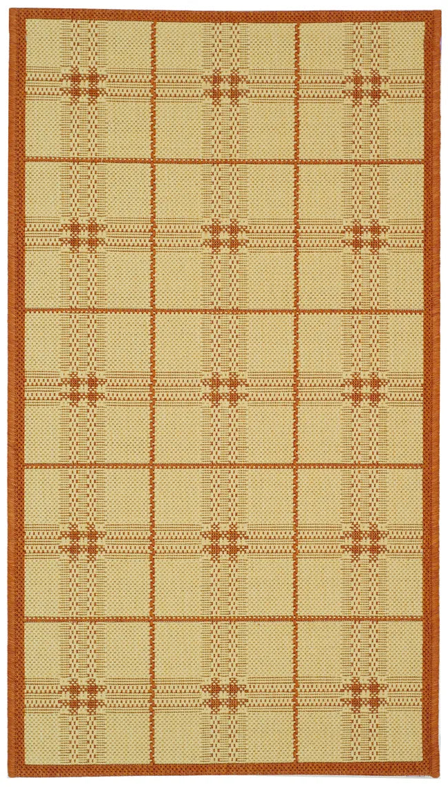 Safavieh Courtyard 2'-0" x 3'-7" Rug in Natural / Terra