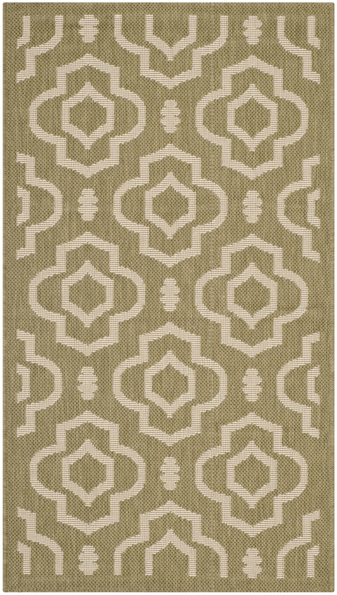 Safavieh Courtyard 2'-0" x 3'-7" Rug in Green / Beige