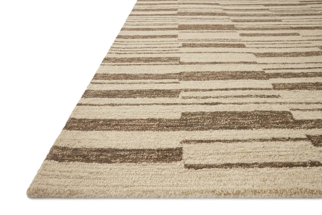 Chris Loves Julia x Loloi Polly POL-04 Beige / Tobacco Rug - rug corner