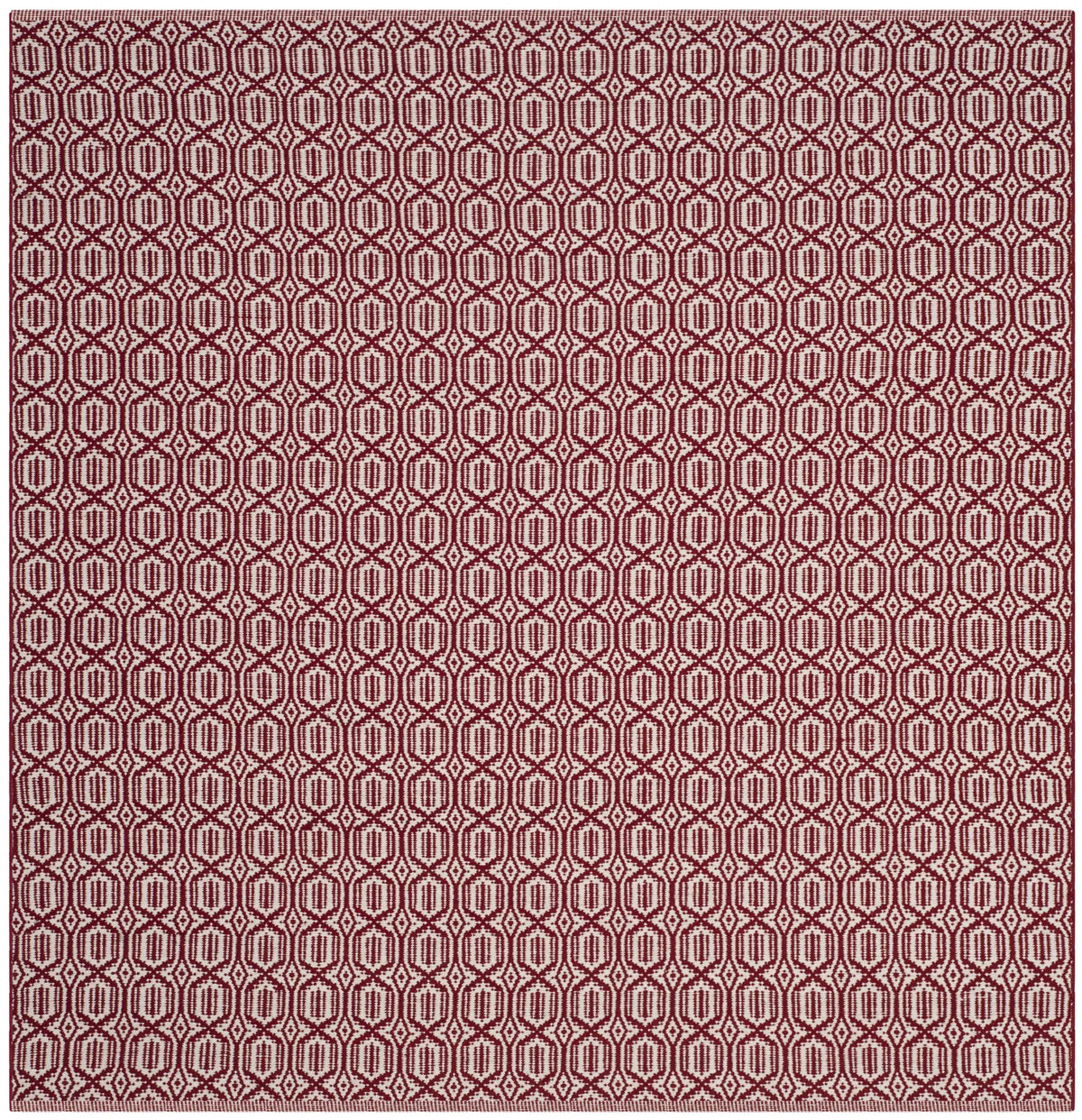 Safavieh Montauk 6'-0" x 6'-0" Rug in Ivory / Red