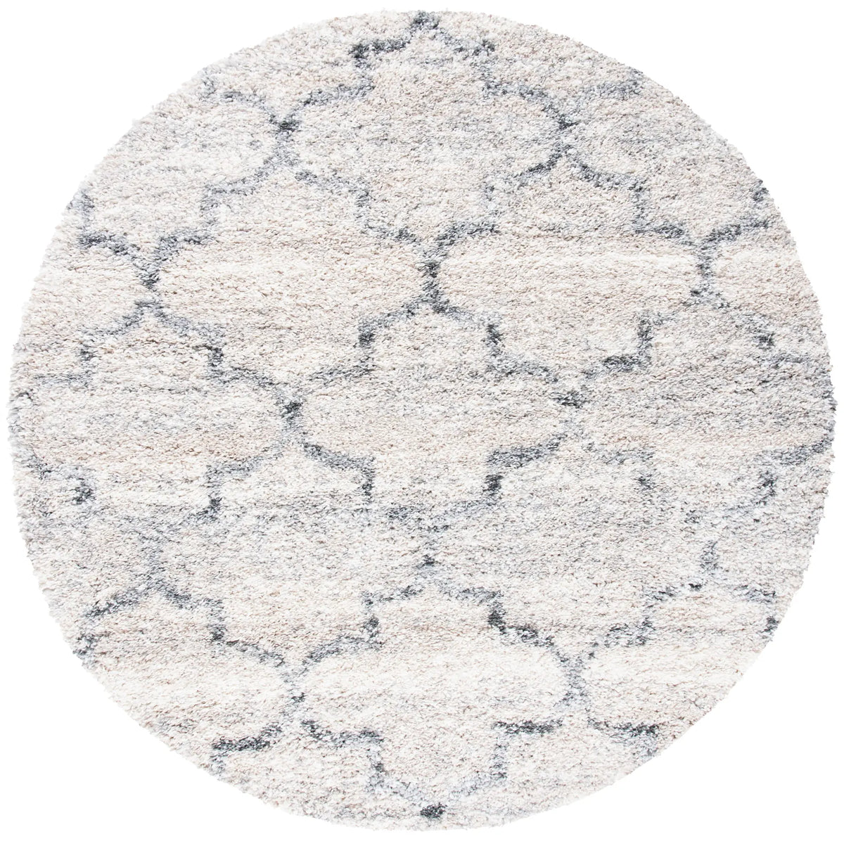 Safavieh Fontana Shag 800 6'-7" x 6'-7" Rug in Grey / Ivory
