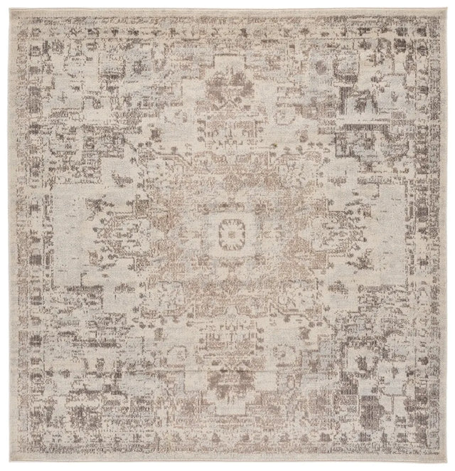 Safavieh Madison 6'-7" x 6'-7" Rug in Ivory / Beige Grey