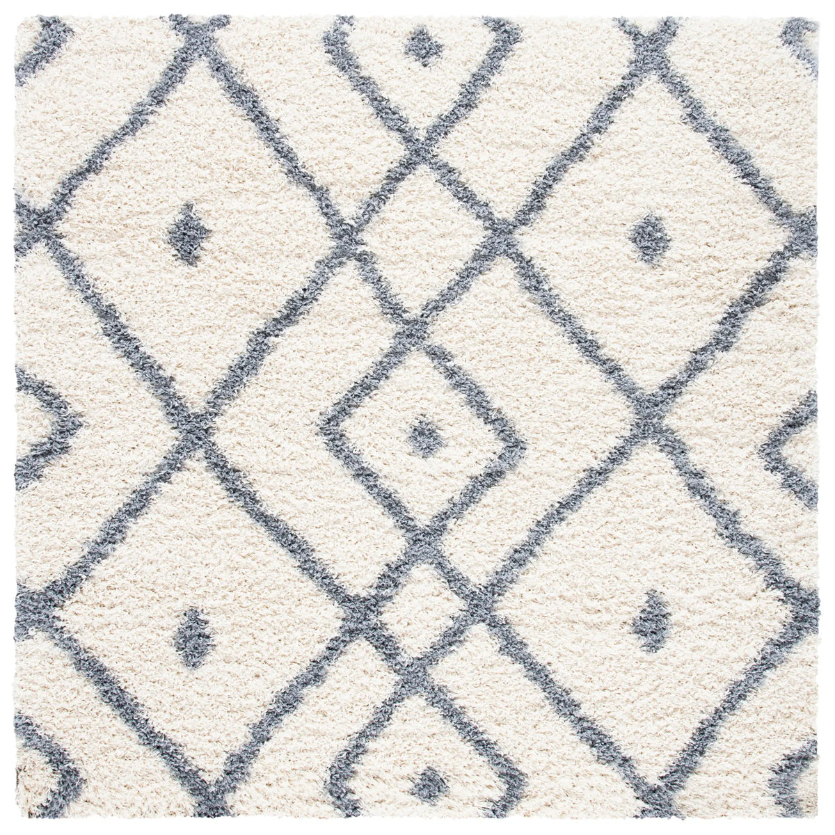Safavieh Venus Shag 600 6'-7" x 6'-7" Rug in Ivory / Grey