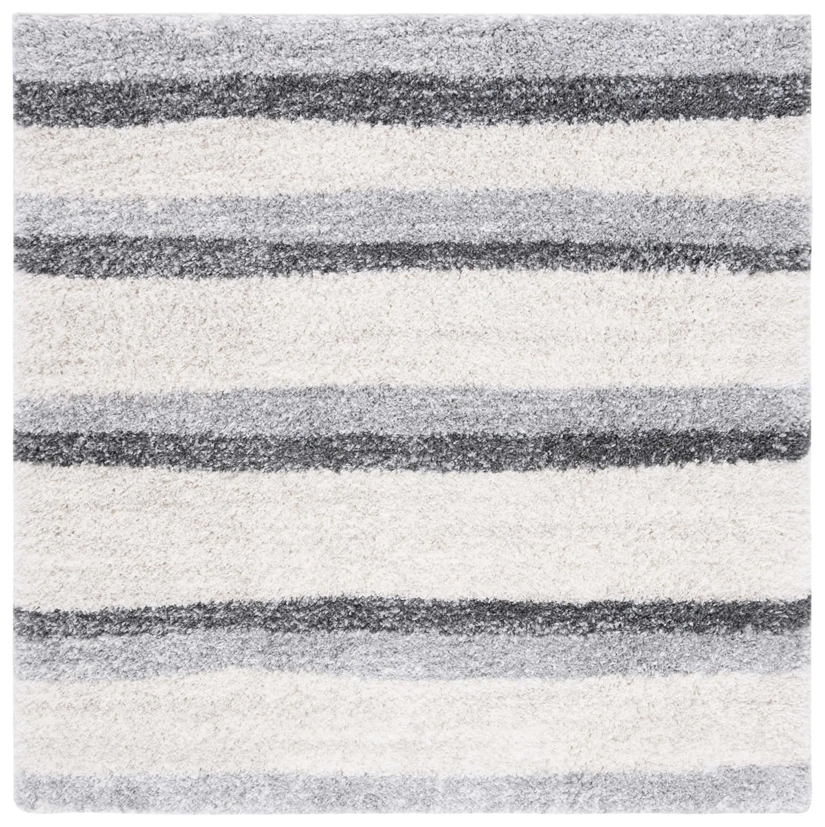 Safavieh Fontana Shag 800 6'-7" x 6'-7" Rug in Ivory / Grey