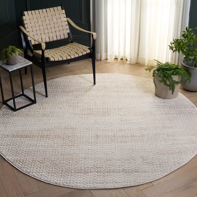 Safavieh Whisper 6'-7" x 6'-7" Rug in Ivory / White