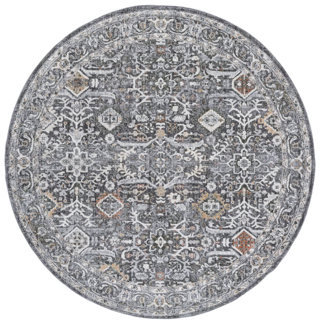 Safavieh Scarlett 400 6'-7" x 6'-7" Rug in Grey / Ivory Rust