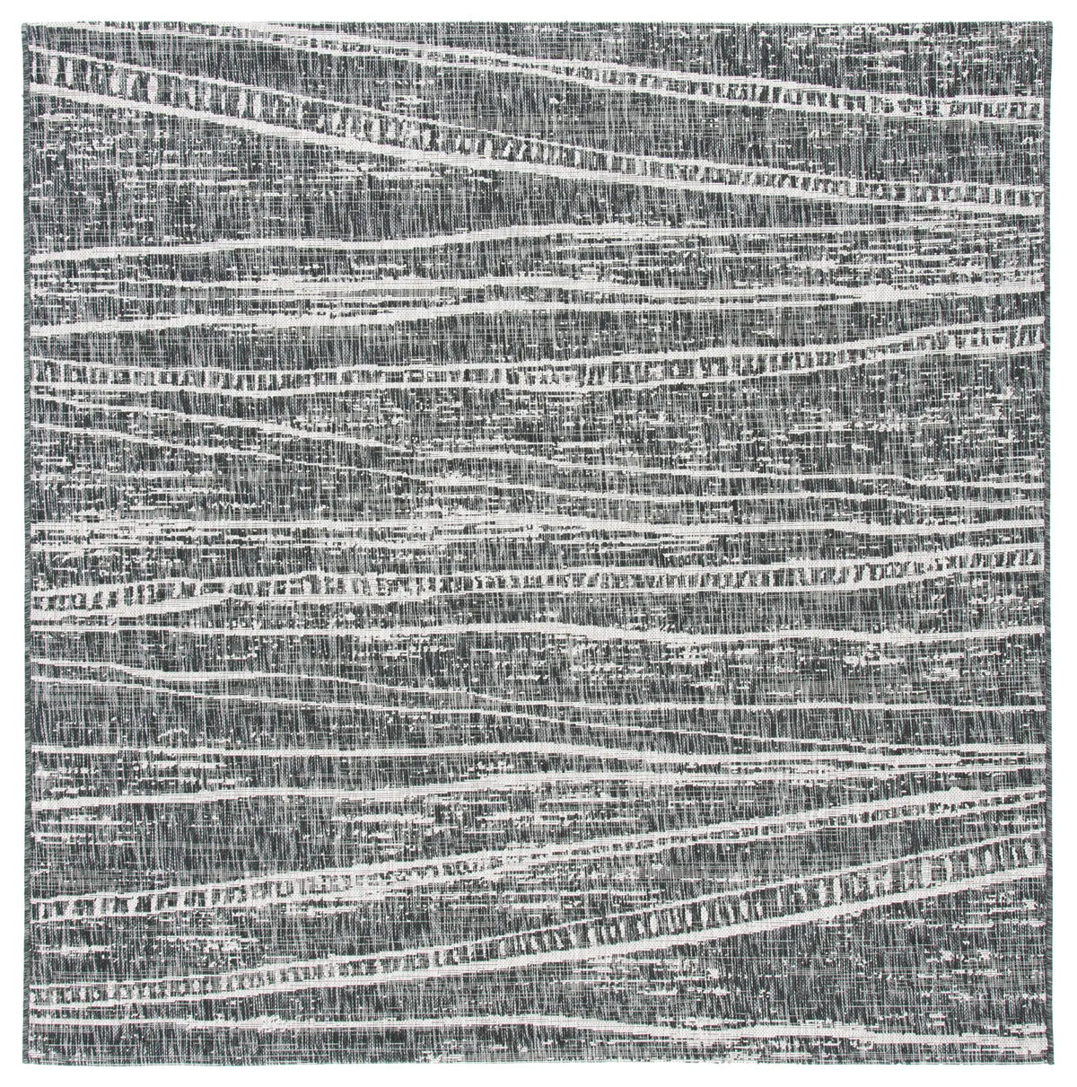 Safavieh Courtyard 6'-7" x 6'-7" Rug in Black / Ivory