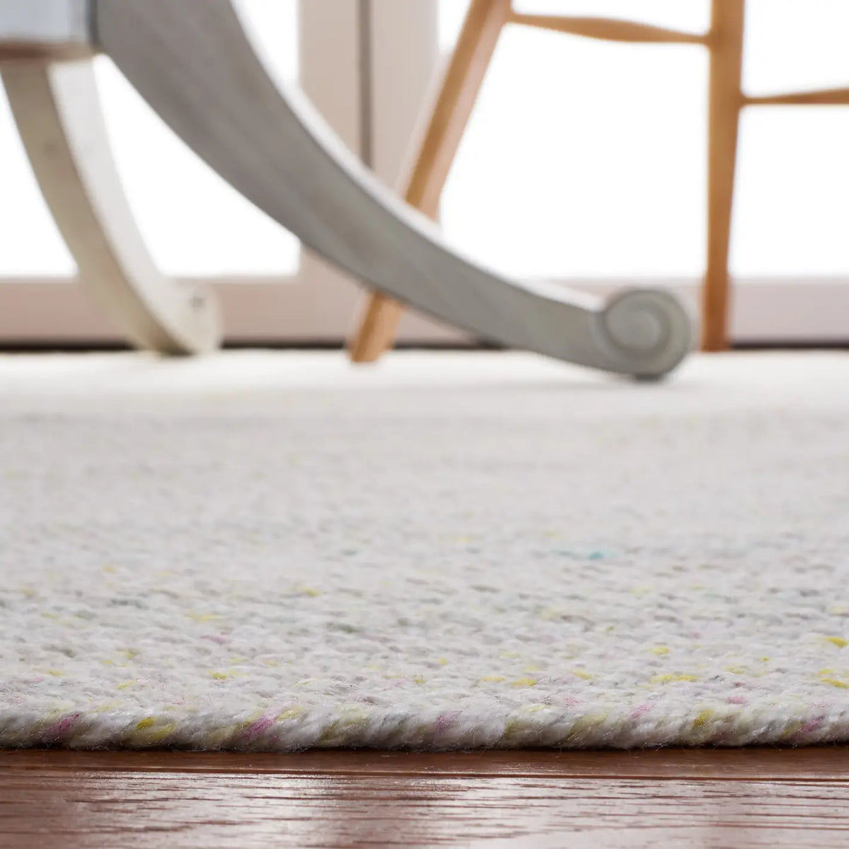 Safavieh Braided 5'-0" x 5'-0" Rug in Ivory / Yellow